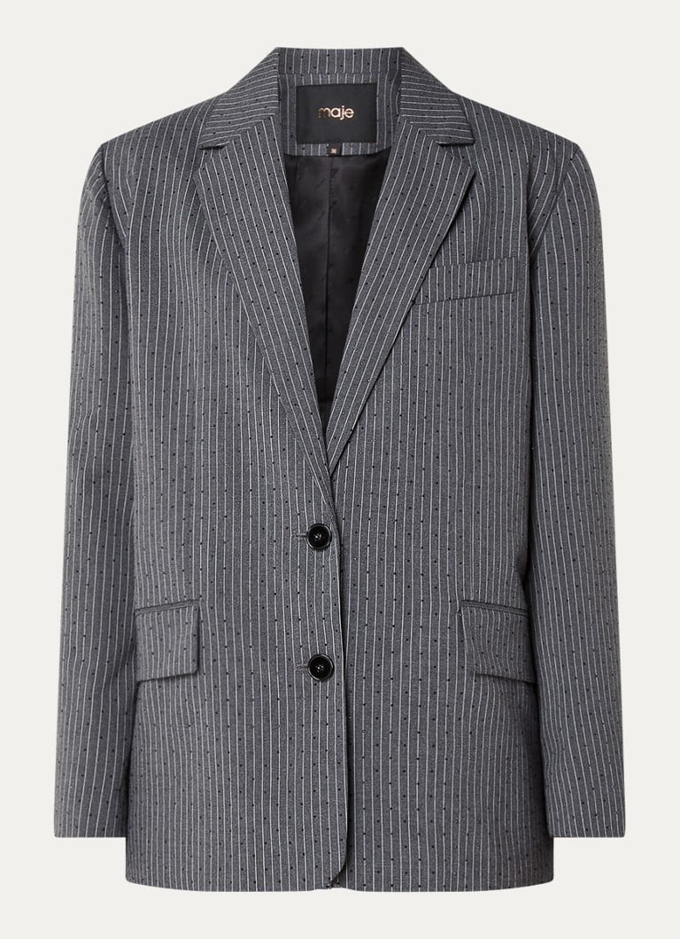 Blazer a righe Maje con strass