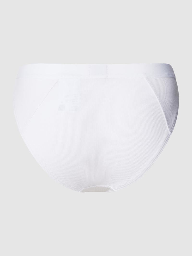 Slip mit Label-Detail Modell 'RIB' in weiß