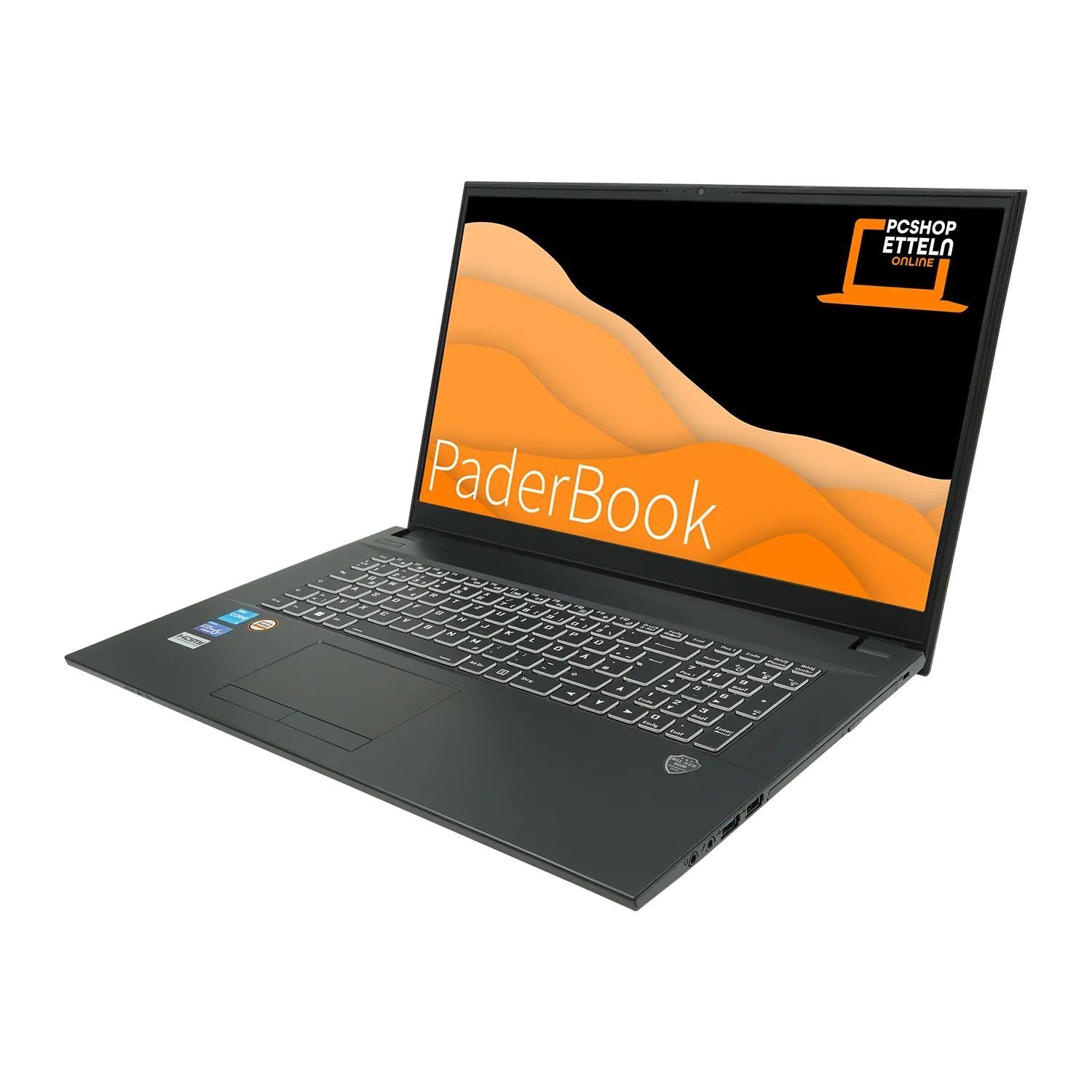 PaderBook Basic i77 Notebook (43,90 cm/17.3 Zoll, Intel Core i7 1255U, Iris Xe Graphics G7, 500 GB SSD, fertig installiert & aktiviert, Funkmaus & Laptoptasche)