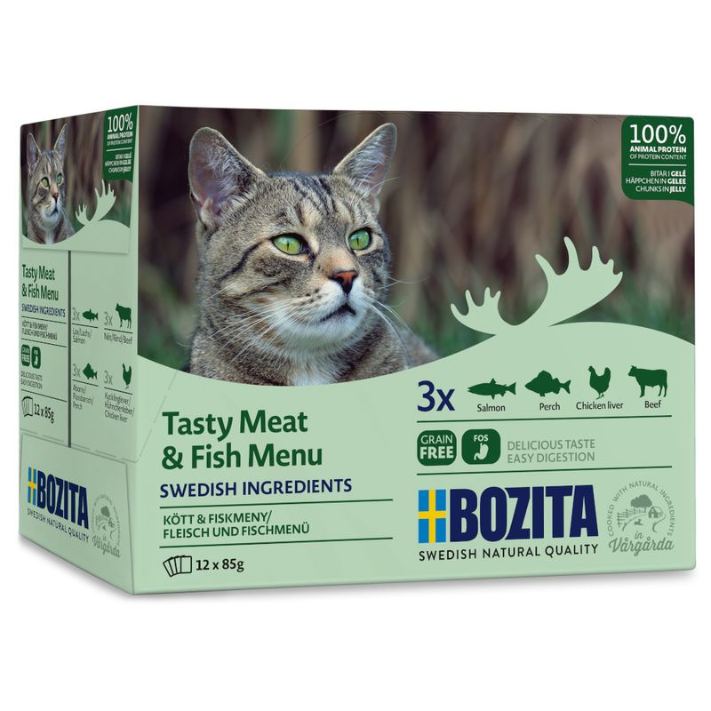 Probierpaket Bozita Häppchen in Gelee 12 x 85 g