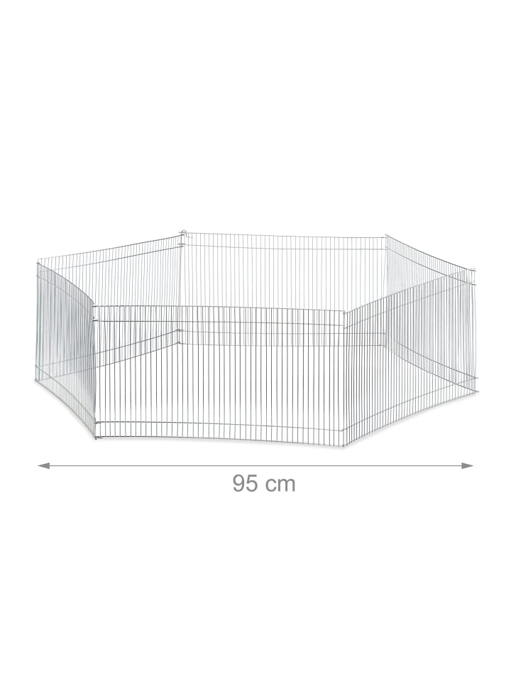 relaxdays Freilaufgehege Kleintiere in Silber - (H) 27 cm günstig kaufen onesize