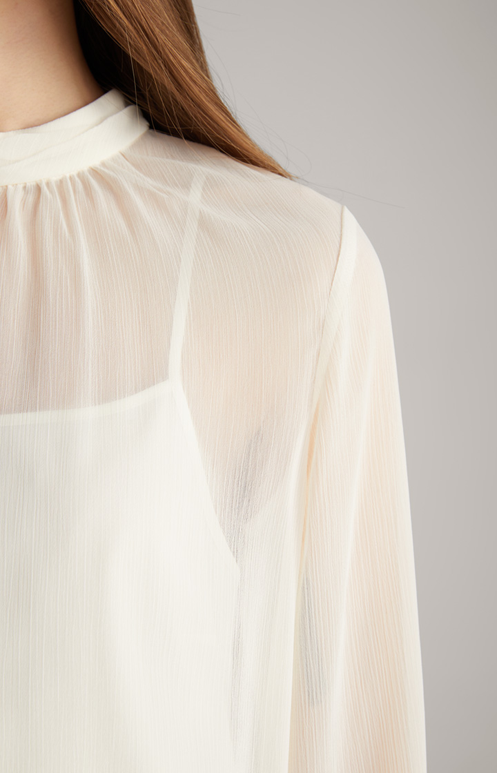 Chiffon-Bluse in Creme