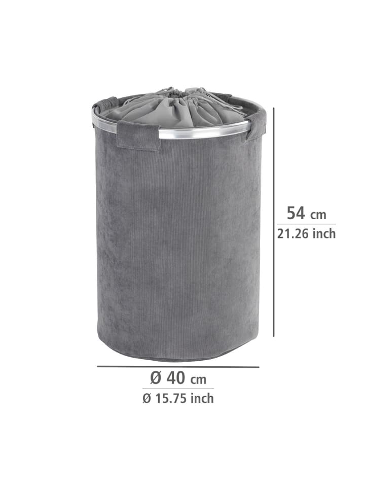 Wenko Wäschesammler Mod. Cordoba Grau, Wäschesammler Cordoba Grau in Grau günstig kaufen onesize