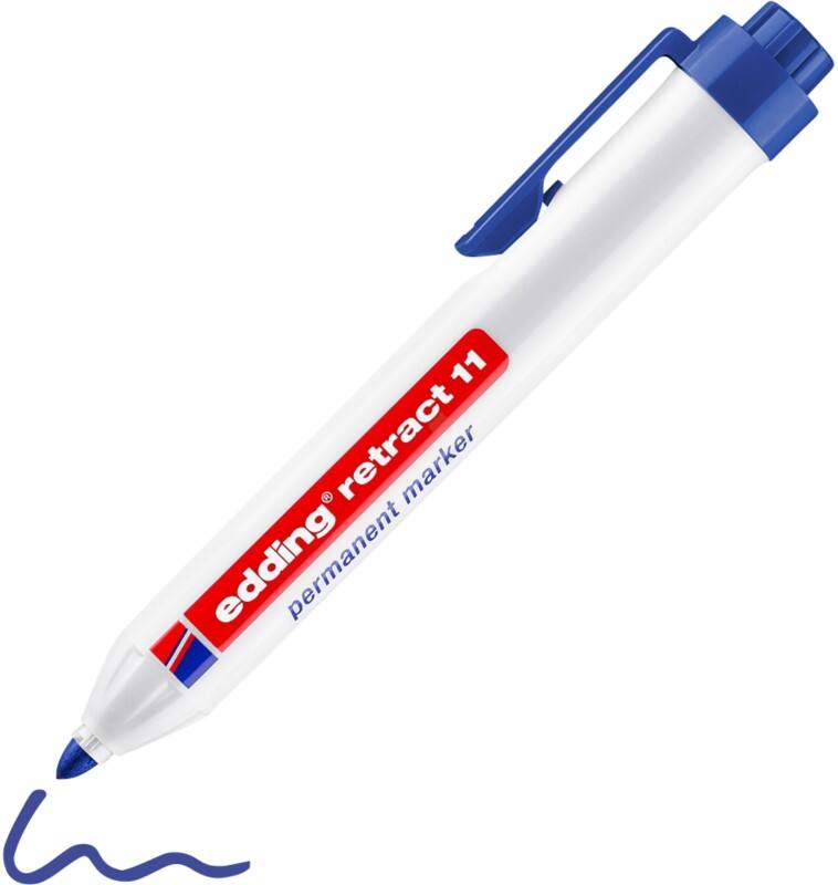 edding Retract 11 Retract 11 Permanentmarker Blau Mittel Rundspitze