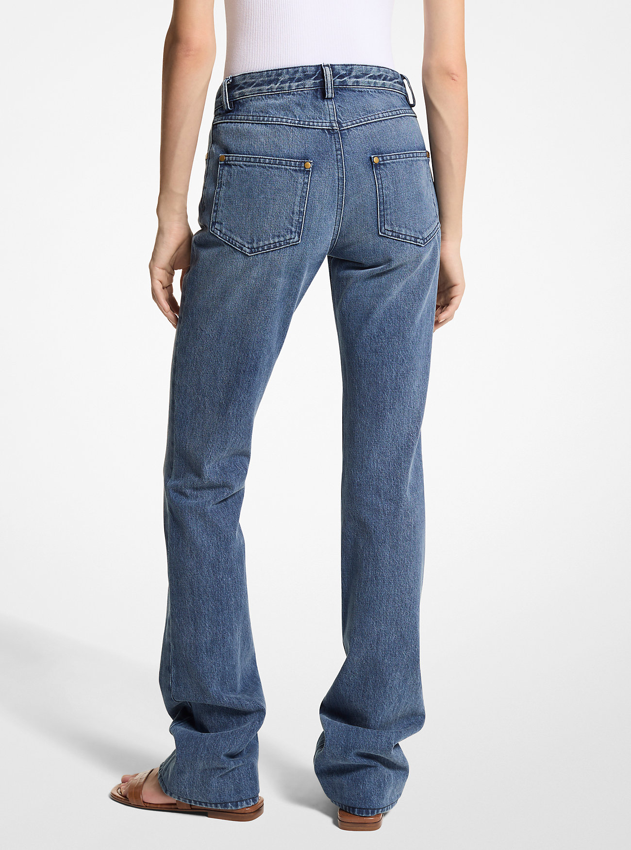 Denim Slim Stovepipe Jeans - INDIGO