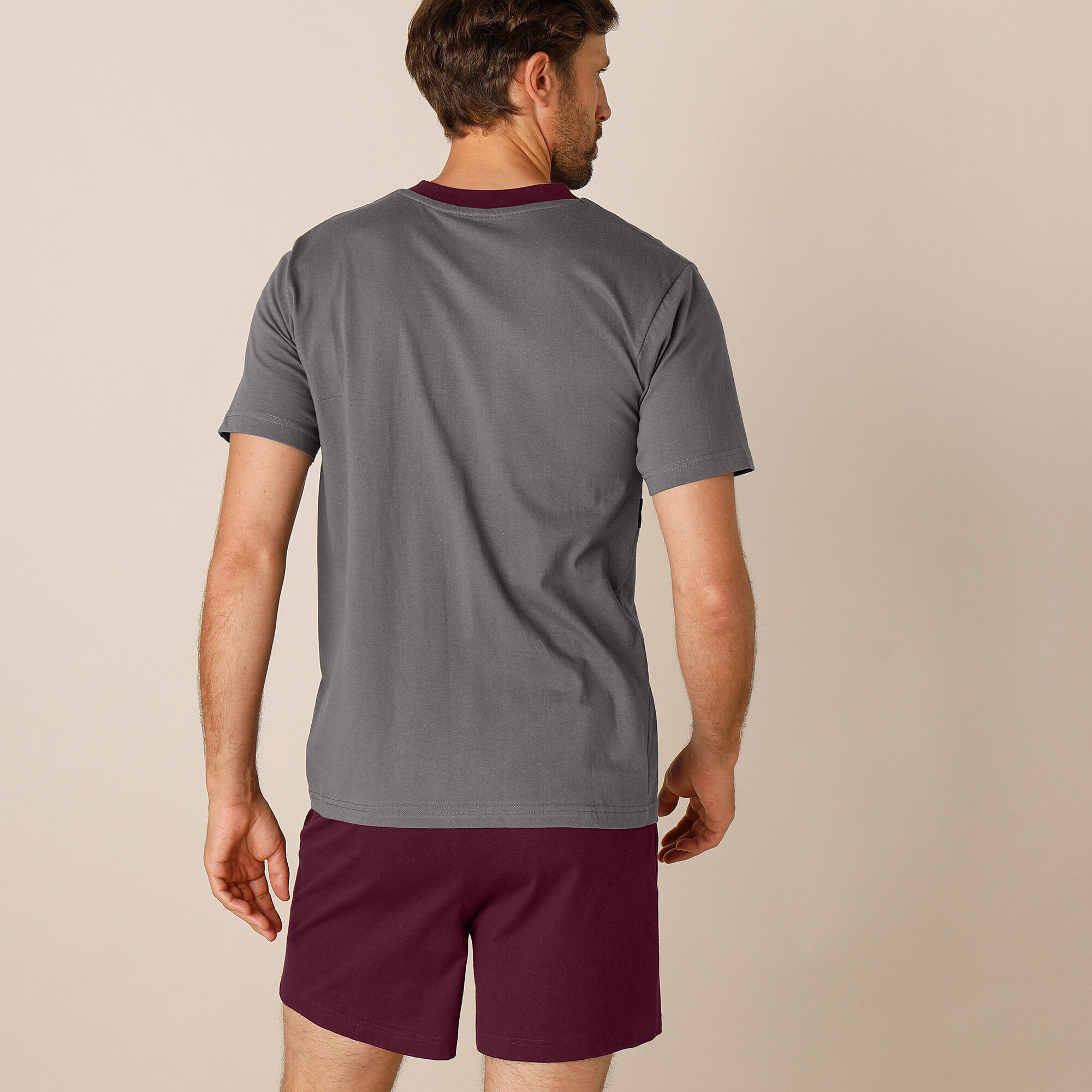 Pyjama short tricolore