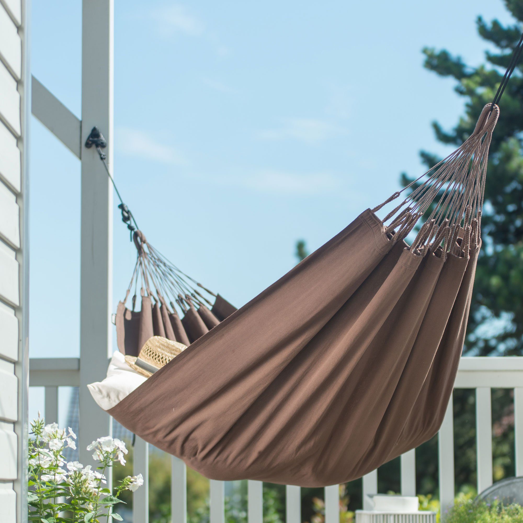 La Siesta Hängematte Single Hängematte Modesta arabica braun von La Siesta Bio Baumwolle T, Hochwertige Qualität