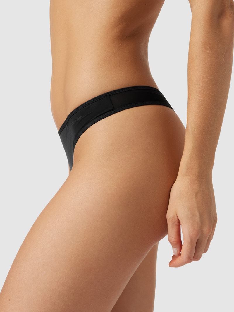 String mit Logo-Print in schwarz
