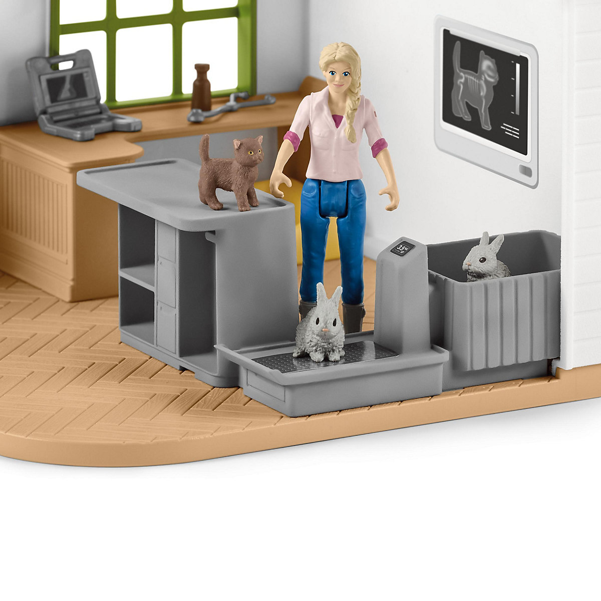 Schleich Farm World 42502 Tierarzt-Praxis mit Haustieren
