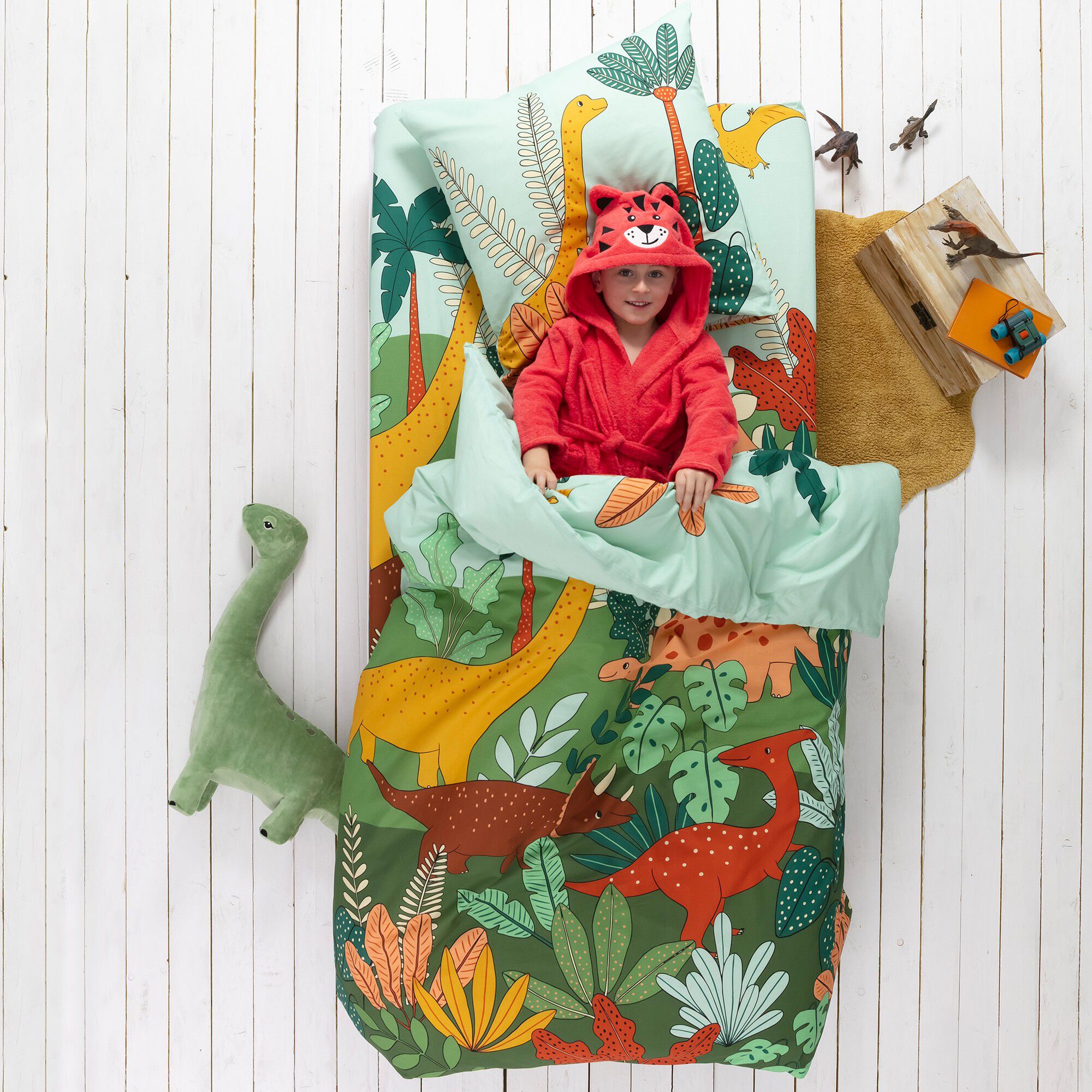 Linge de lit enfant Jurassi coton