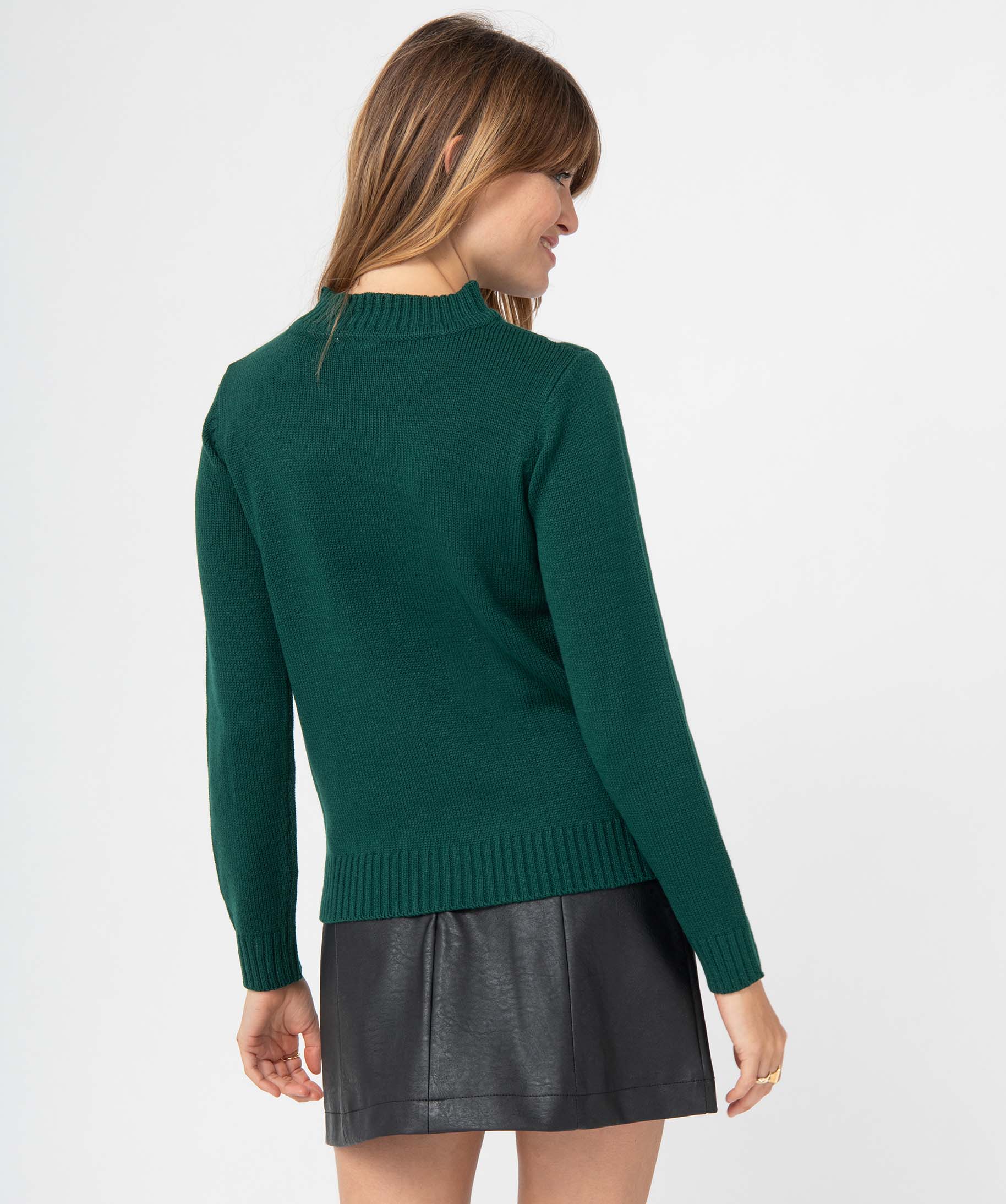 Pull de Nol femme à motif XXL Minnie - DS vert | GEMO