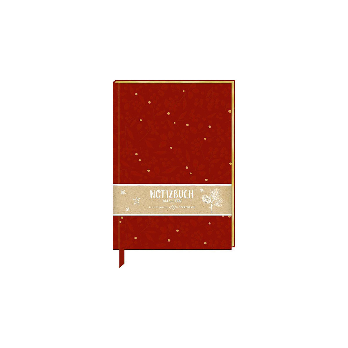 Notizbuch Beeren & Blätter, Samteinband, 14,8 x 21 cm, 144 Seiten