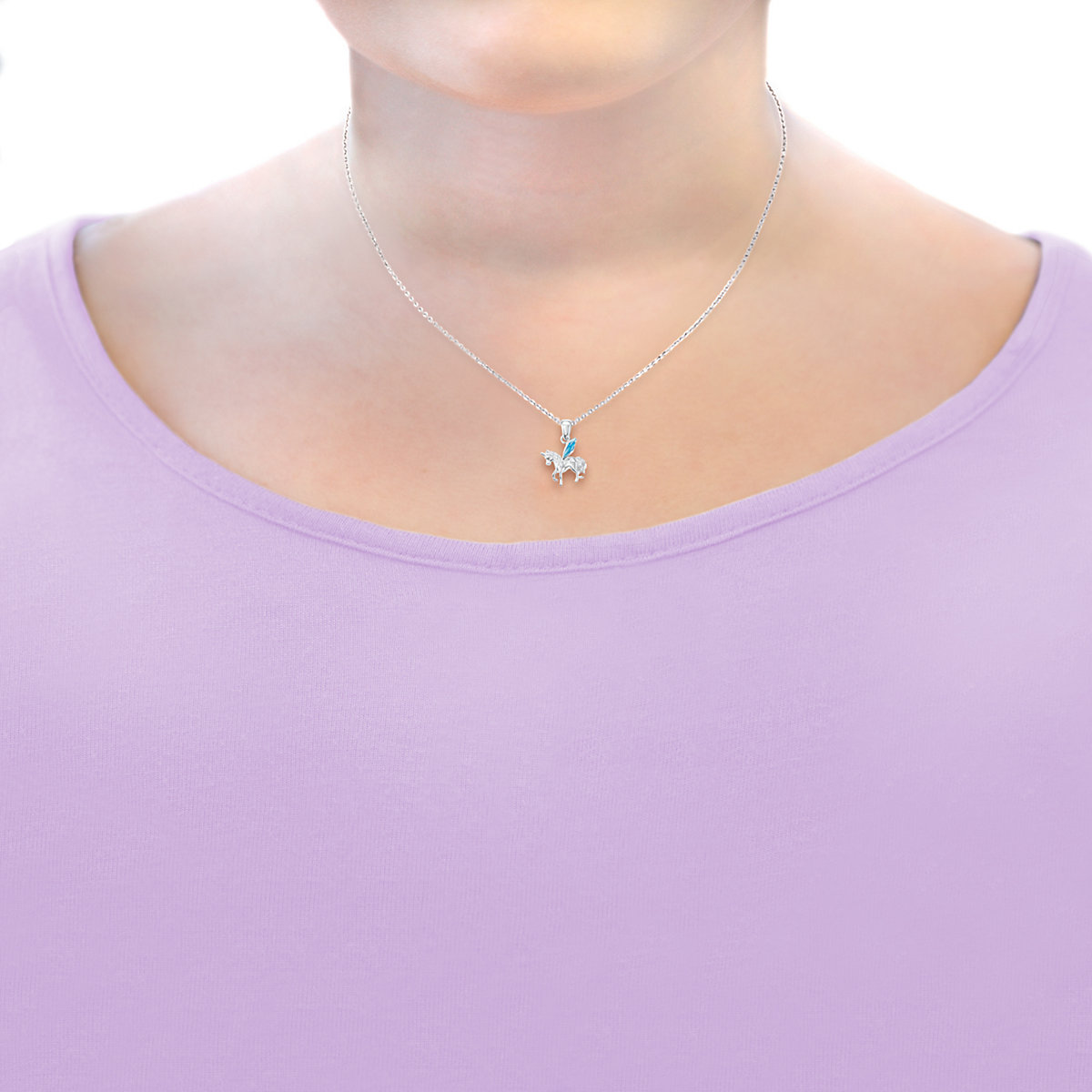 Kette mit Anhänger für Mädchen, 925 Sterling Silber | Einhorn Halsketten für Mädchen