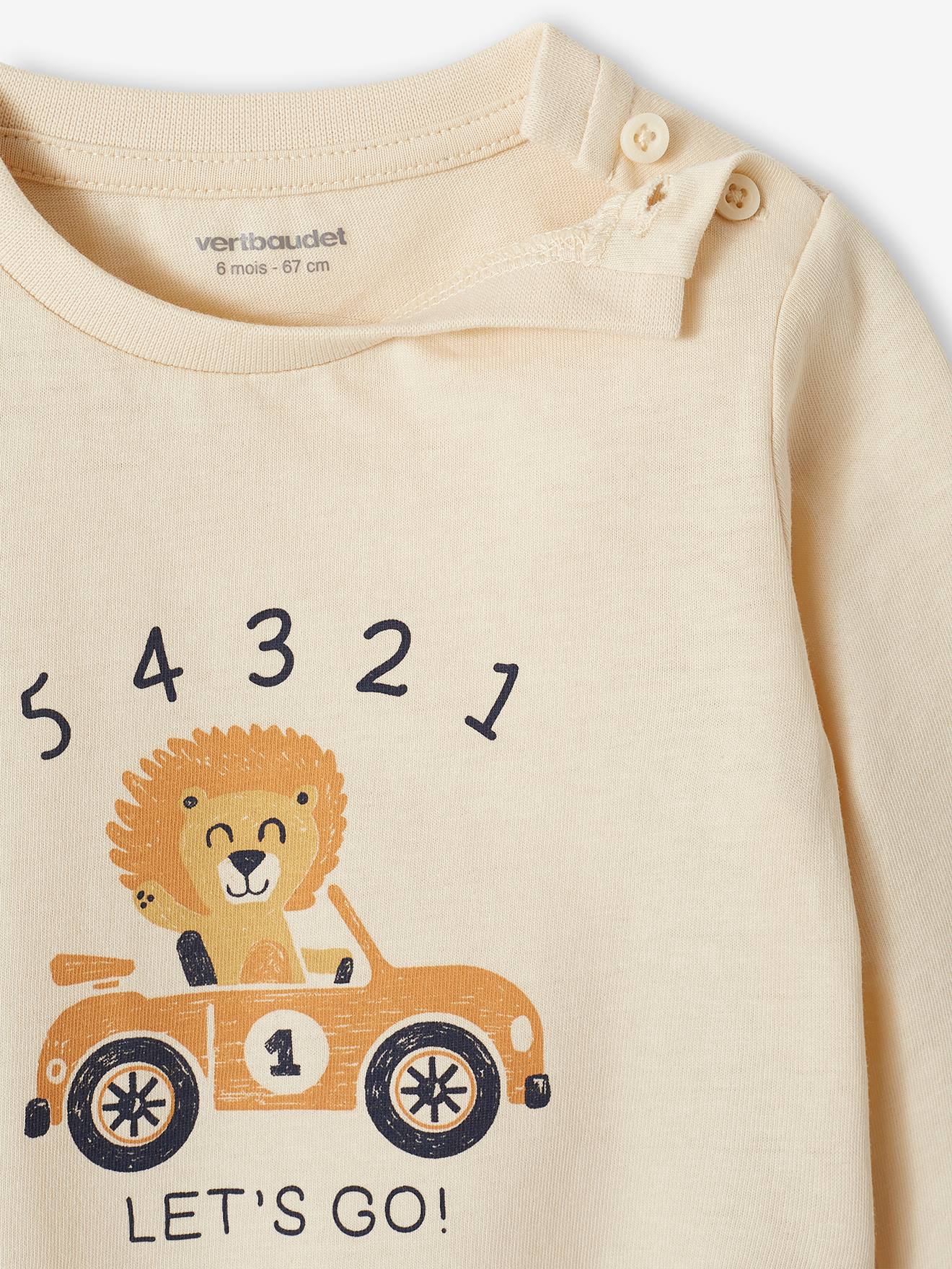 Vertbaudet Jungen Baby Shirt Oeko-Tex - wollweiß