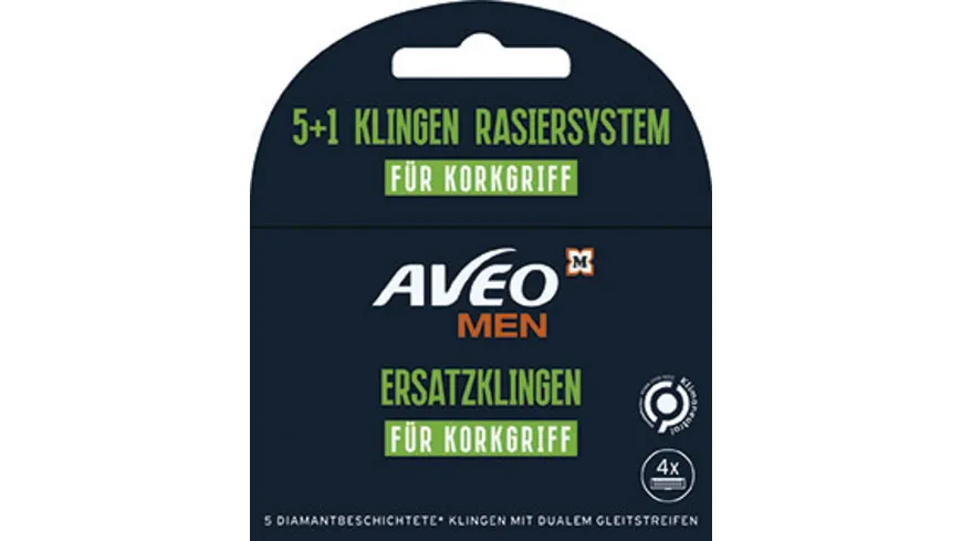 AVEO MEN Ersatzklingen Rasiersystem Korkgriff