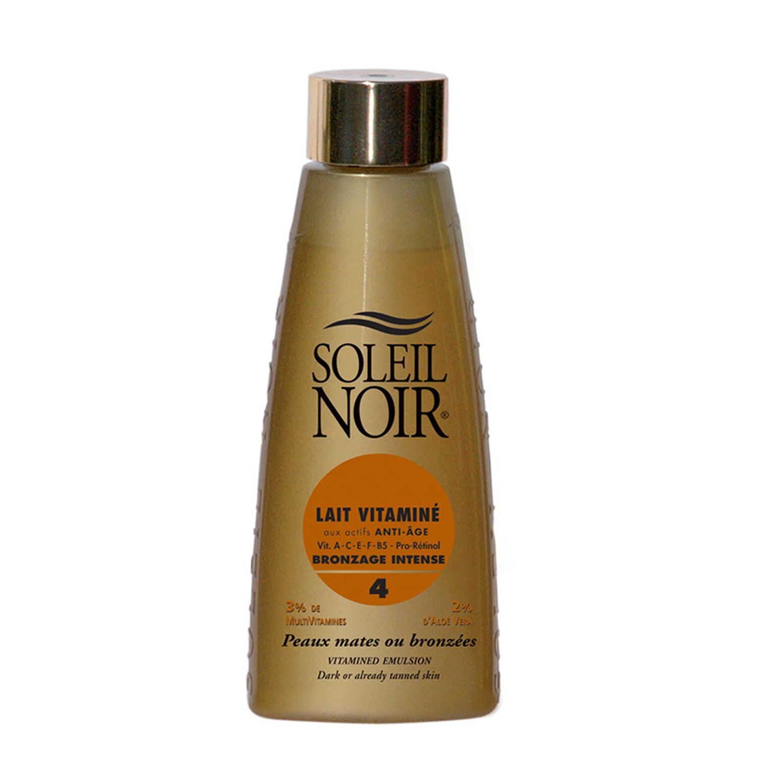 Soleil Noir Lait Vitamoné Bronzage Intense 4 Peaux Mates ou Bronzées 150 ml