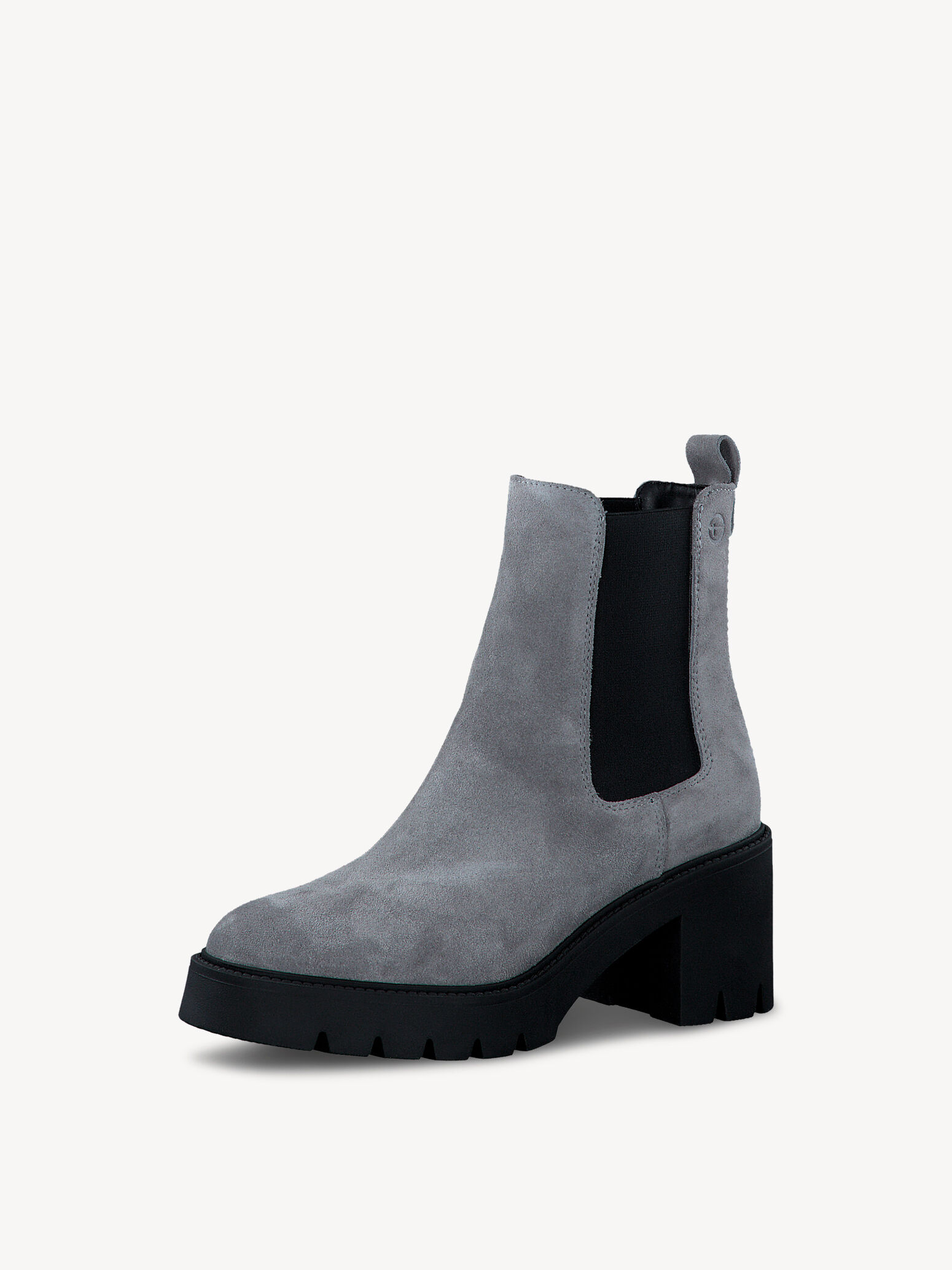 Bottine Chelsea en cuir - gris