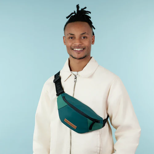 Small Cabourg green fanny pack