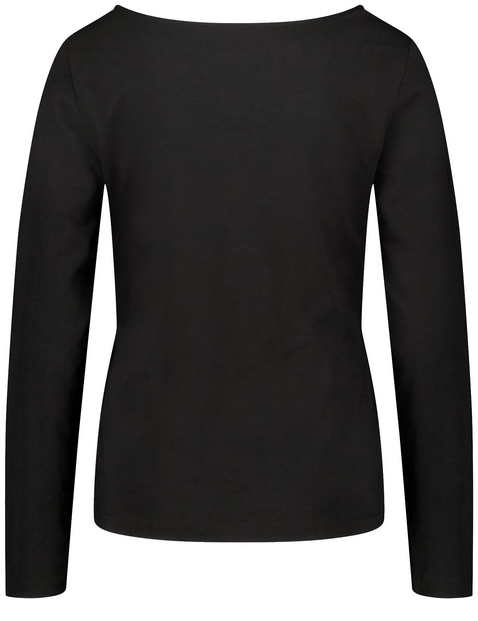 Verziertes Langarmshirt aus Bio-Baumwolle