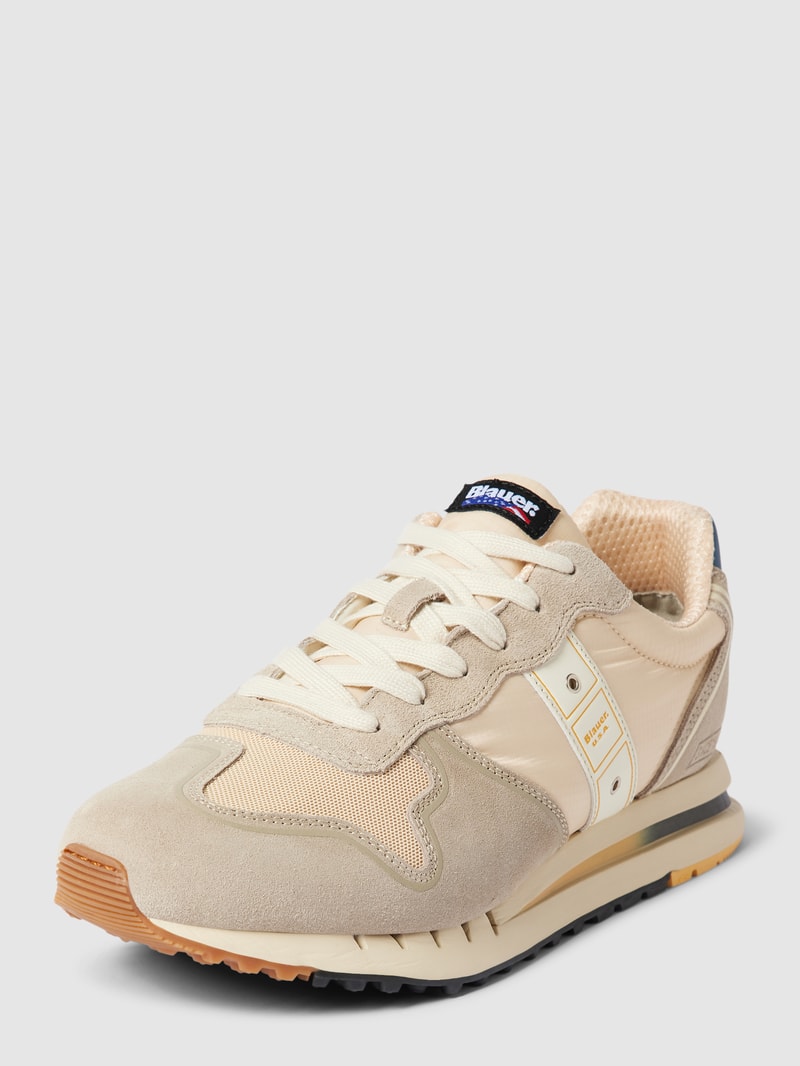 Sneaker mit Label-Details Modell 'QUARTZ' in beige
