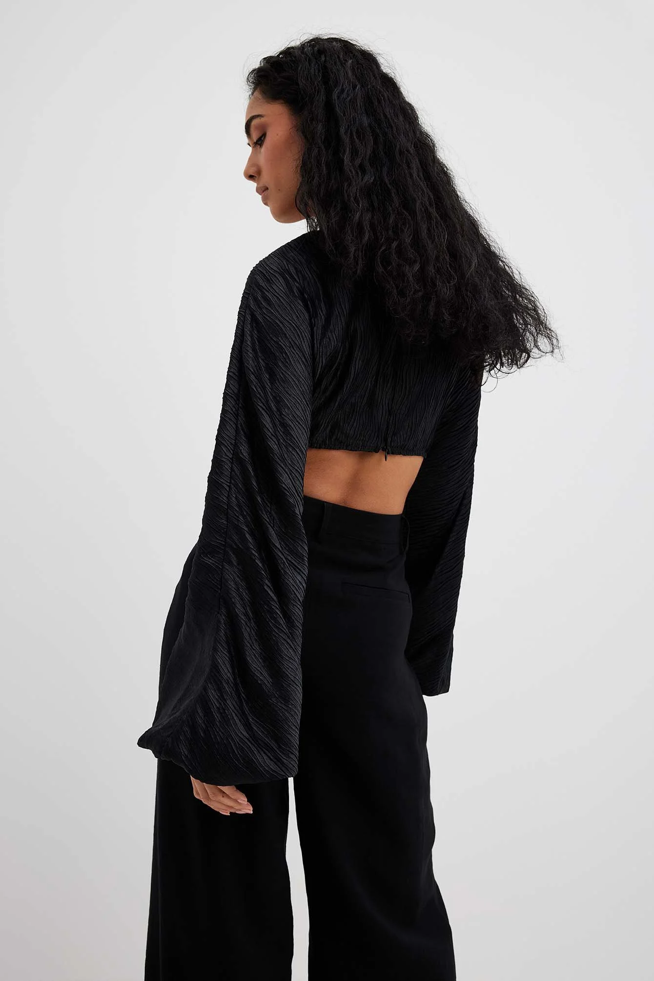 Twist Front Pleated Blouse