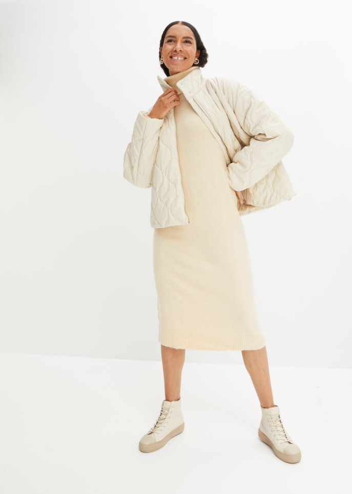 Steppjacke aus Lederimitat