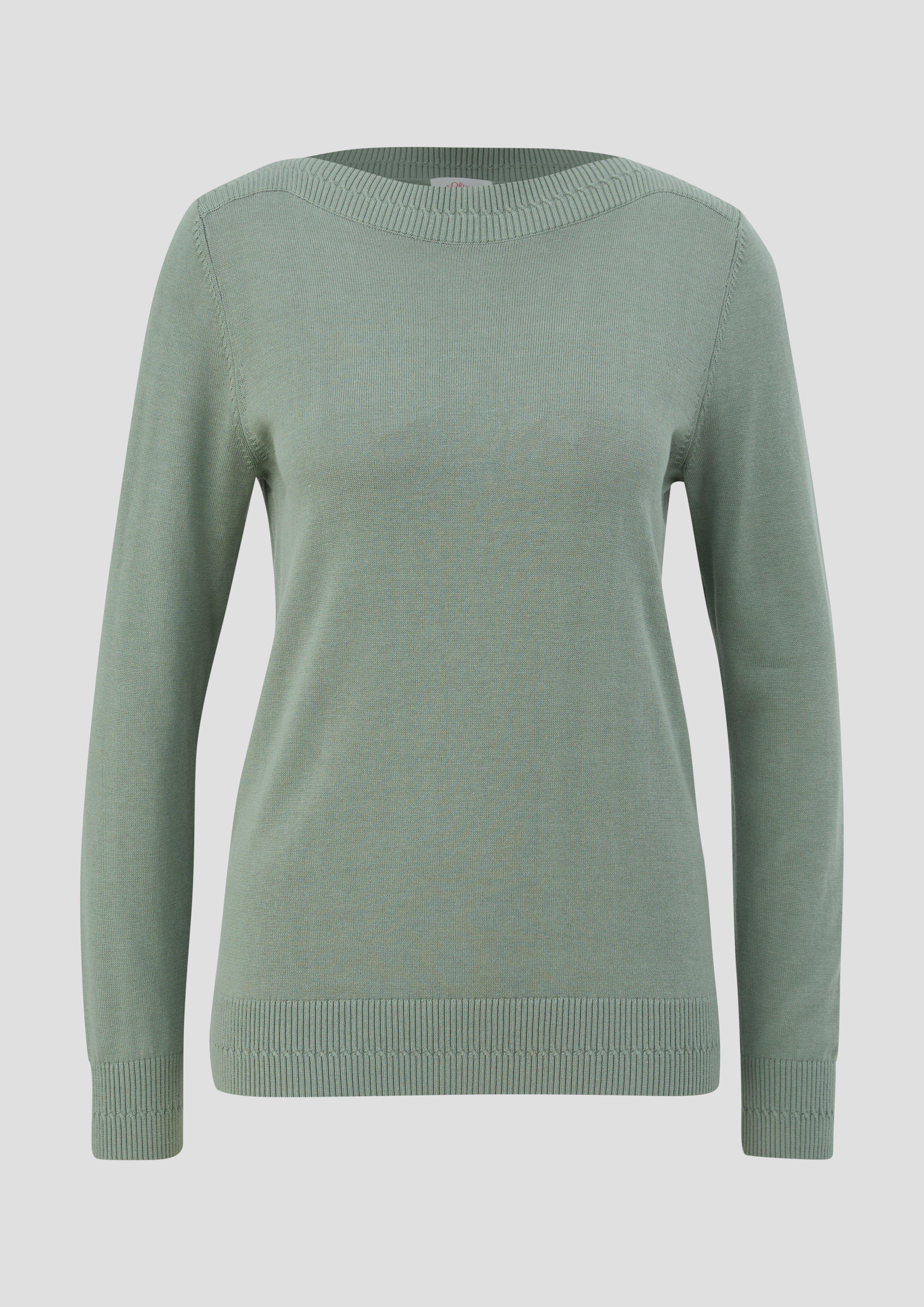 Strickpullover mit Rippelementen  2138529-7210