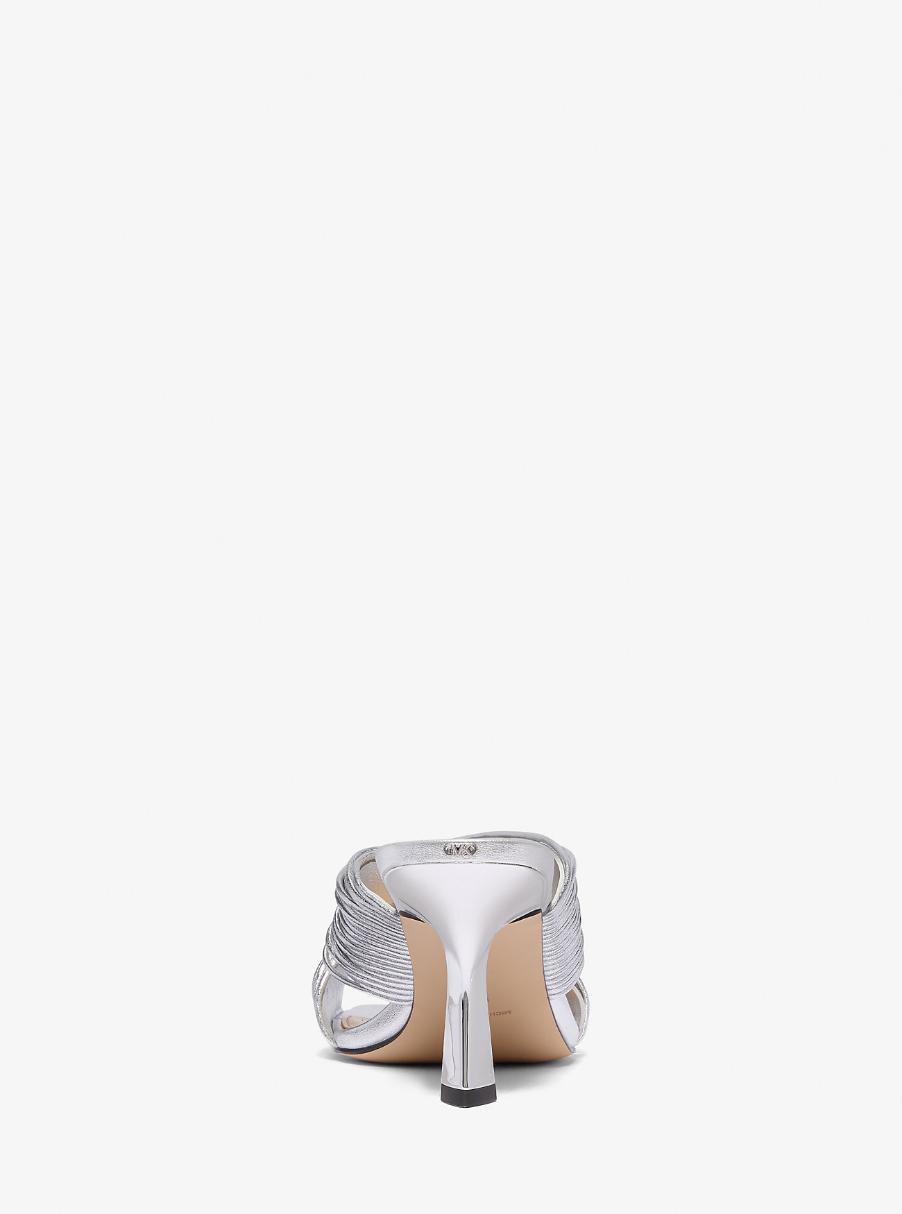 Alessia Metallic Mule Sandal - SØLV