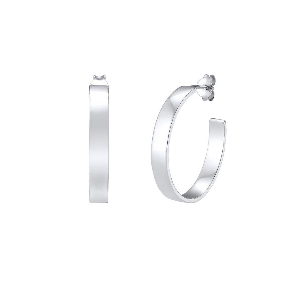 Elli Elli Boucles d'Oreilles Creolen Hänger Basic Geo Trend Blogger 925 Silber Boucles d'oreilles
