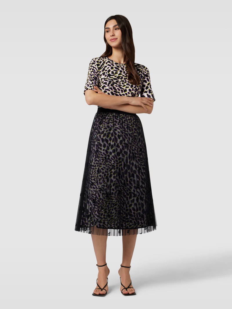 T-Shirt mit Animal-Print in flieder