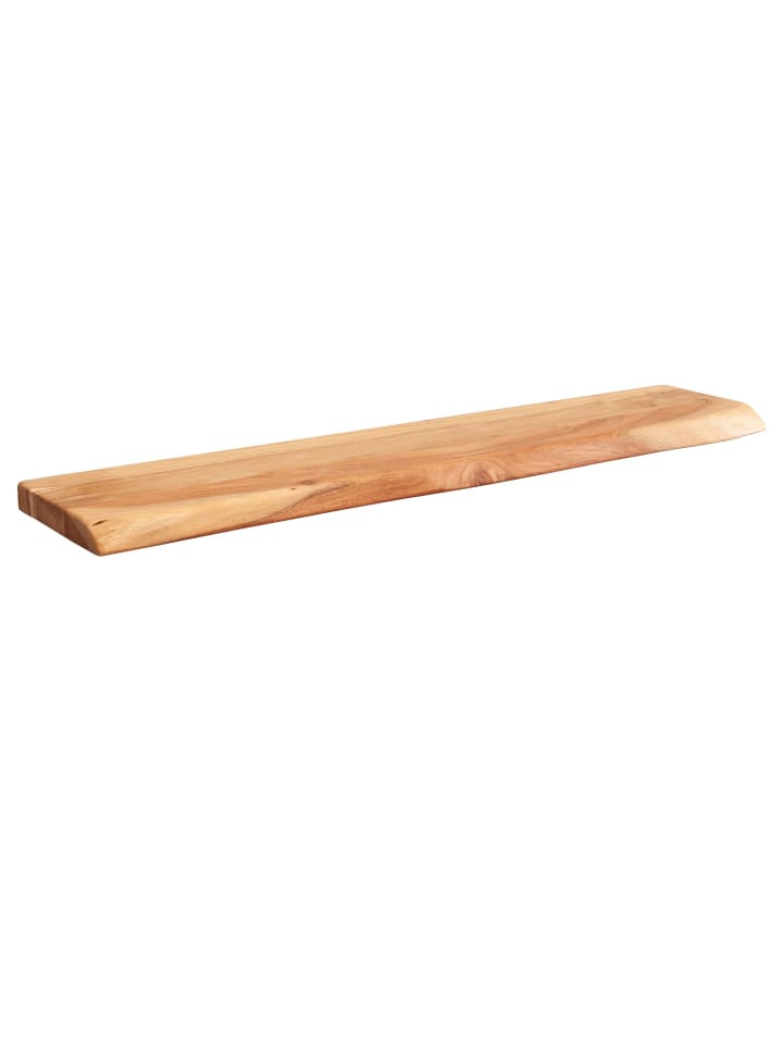 KADIMA DESIGN Wandregal mit Baumkante Massivholz 80 cm, Design Schweberegal günstig kaufen