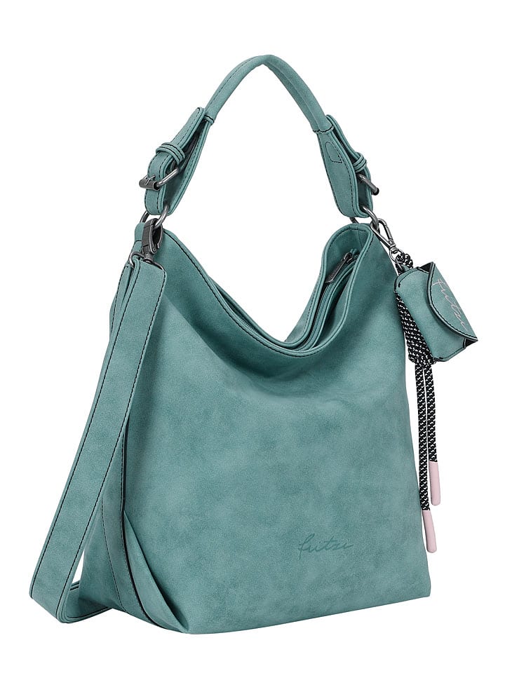 Fritzi aus Preußen Schultertasche in Türkis - (B)15 x (H)32 x (T)34 cm günstig kaufen onesize