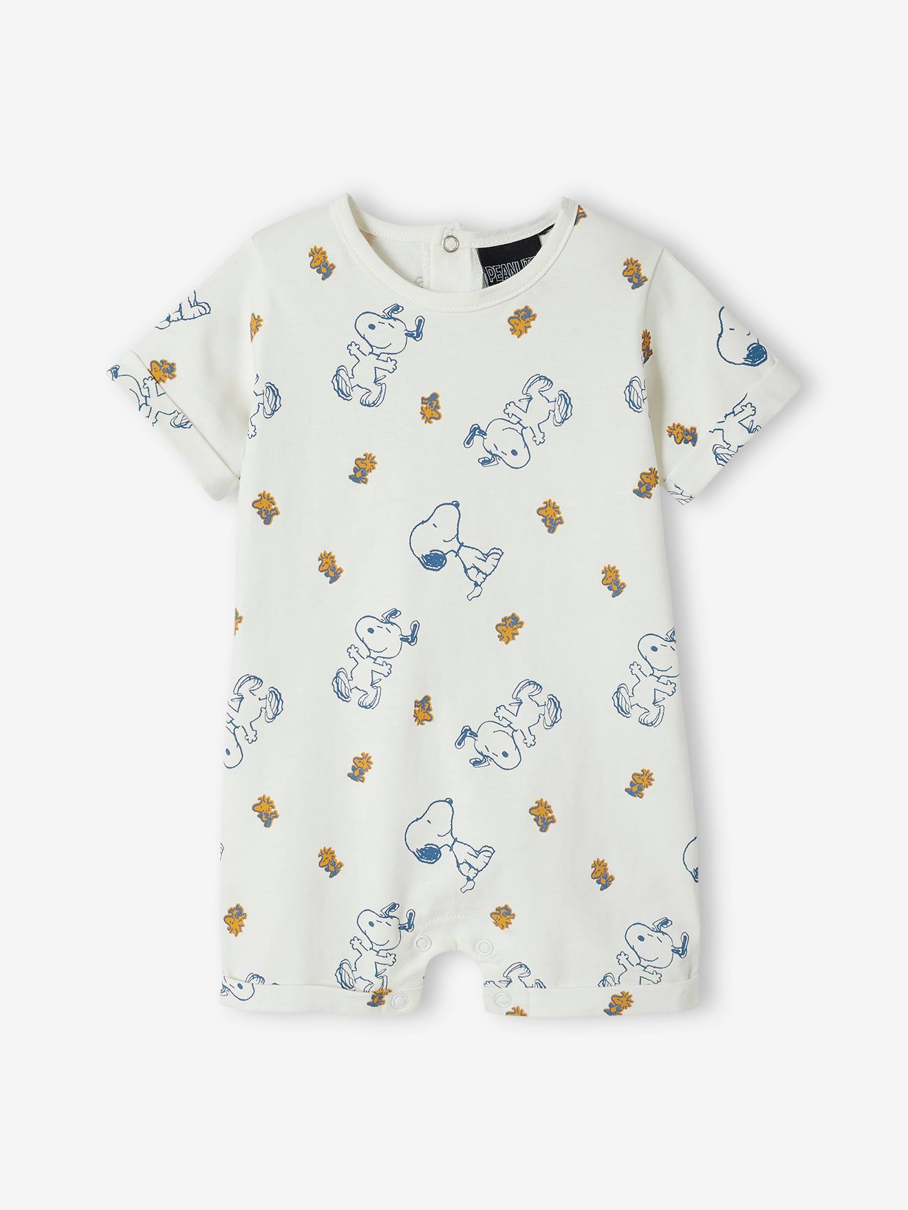 Lot de 2 combinaisons short bébé garçon Snoopy Peanuts® bleu ciel