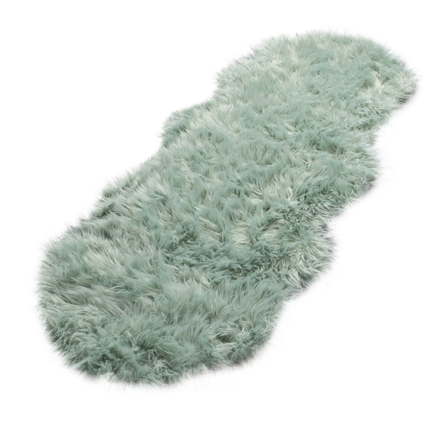 Fellteppich Wohnzimmer Hochflor Teppich Kunst-Fell Design, TT Home, rund, Höhe: 64 mm