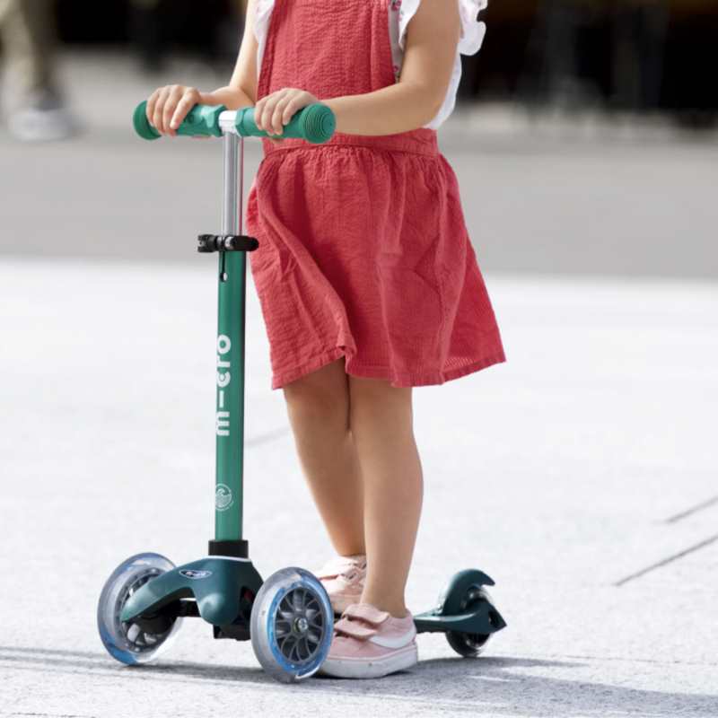 Trottinette 3 Roues LED - Mini Micro Deluxe Vert Eco Led