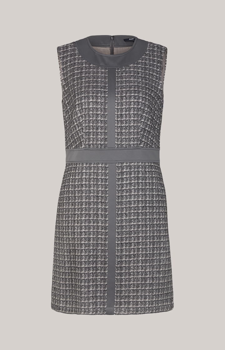 Tweed-Kleid in Grau
