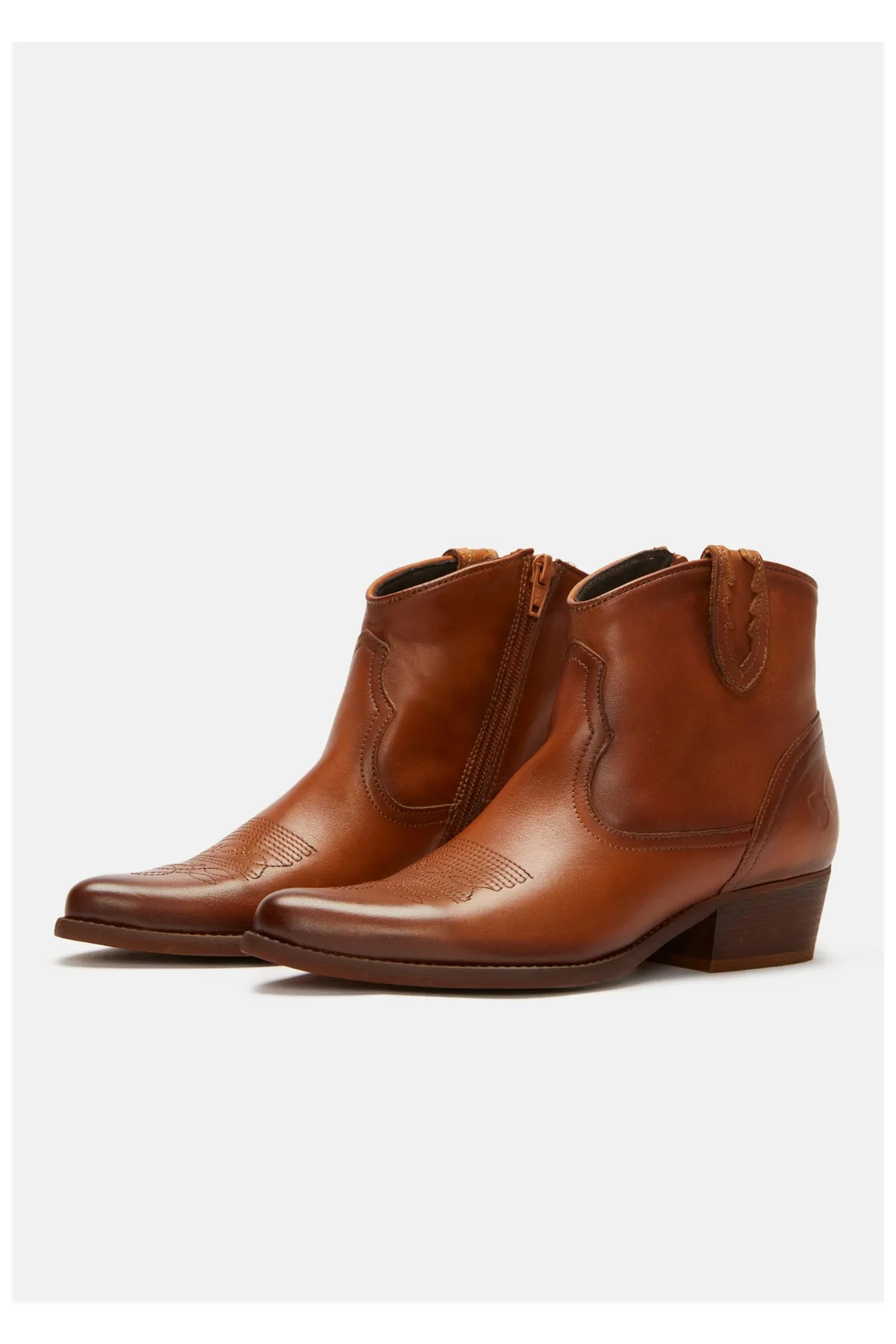 Felmini  Stiefelette - Braun - Blockabsatz