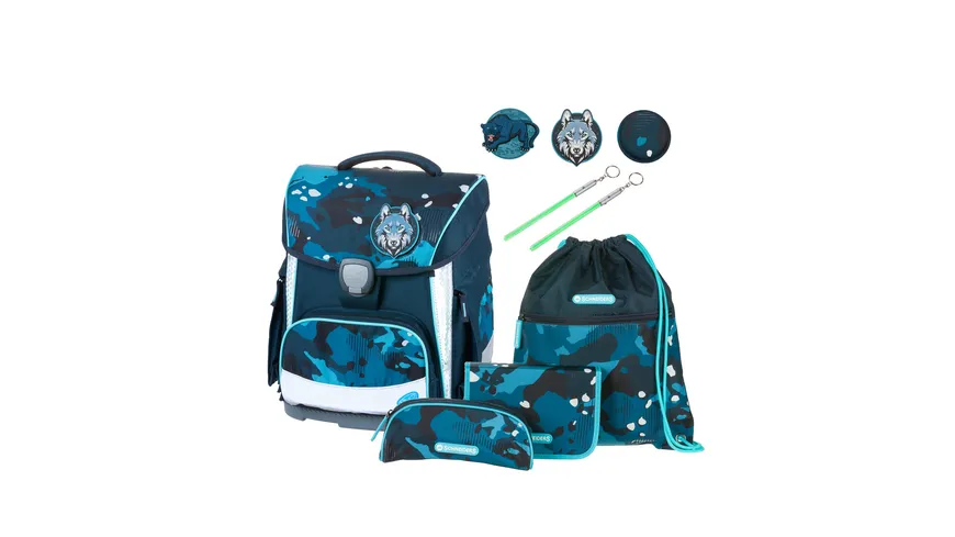SCHNEIDERS Schulranzen-Set Toolbag Plus 4-teilig Jungle