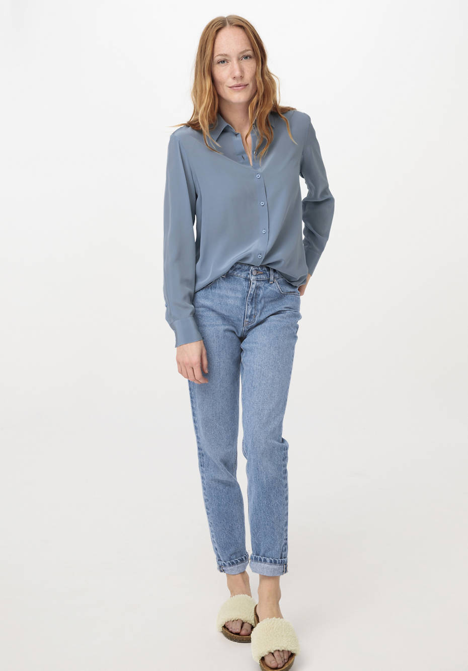 Bluse aus reiner Seide