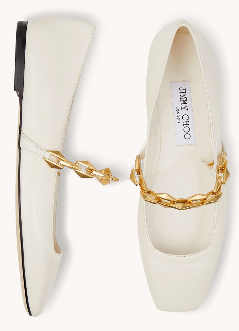 Jimmy Choo Diamond Tilda -ballerinat lampaannahkavaatteissa