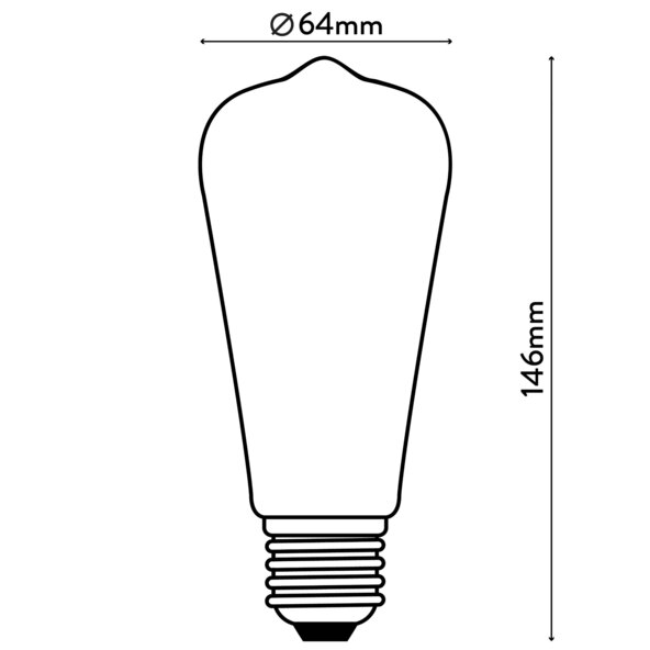 LED-Leuchtmittel Dilly Ø 6,4 cm E27 4 W, 3er Set