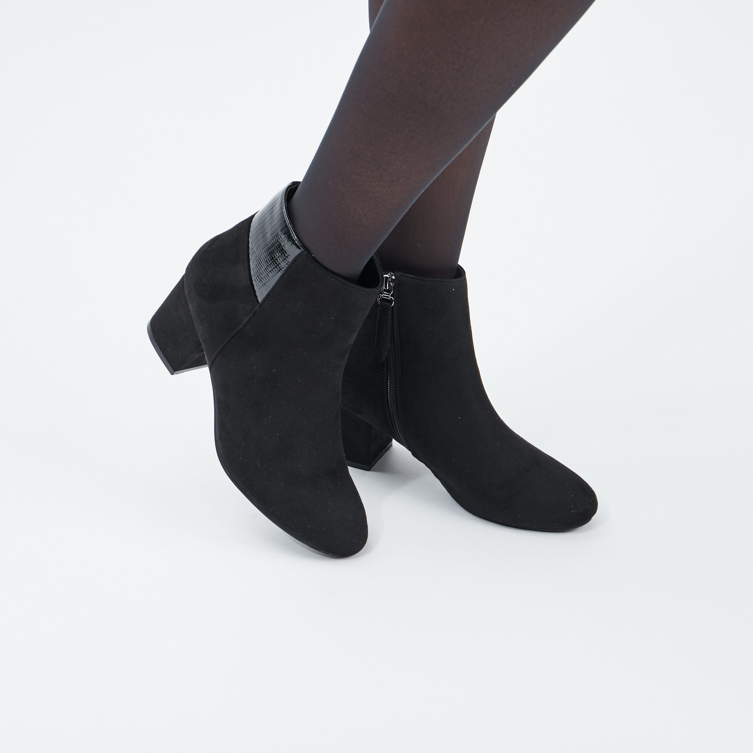 Bottines à talons noir femme | La Halle
