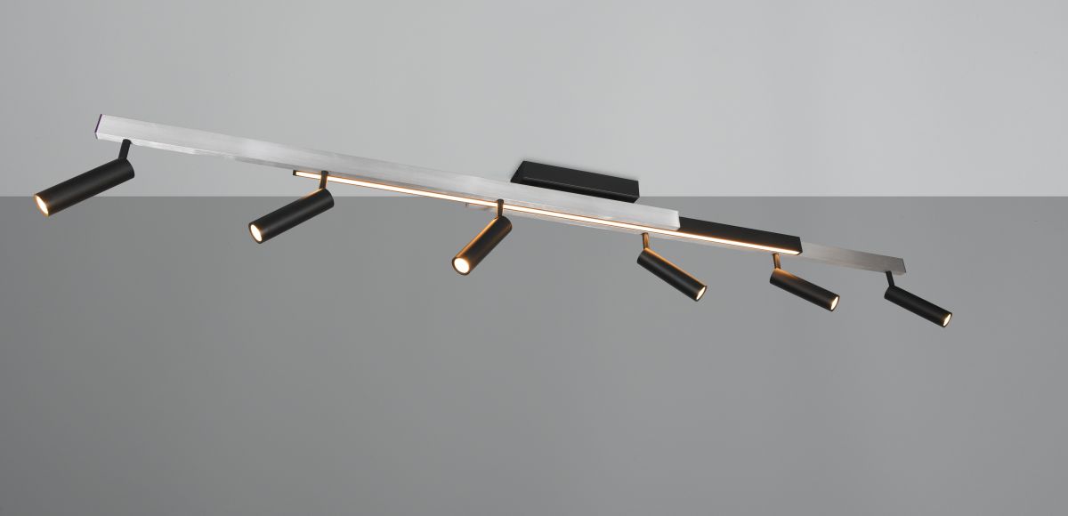 TRIO 6-flg LED Ausziehdeckenlampe Zeno