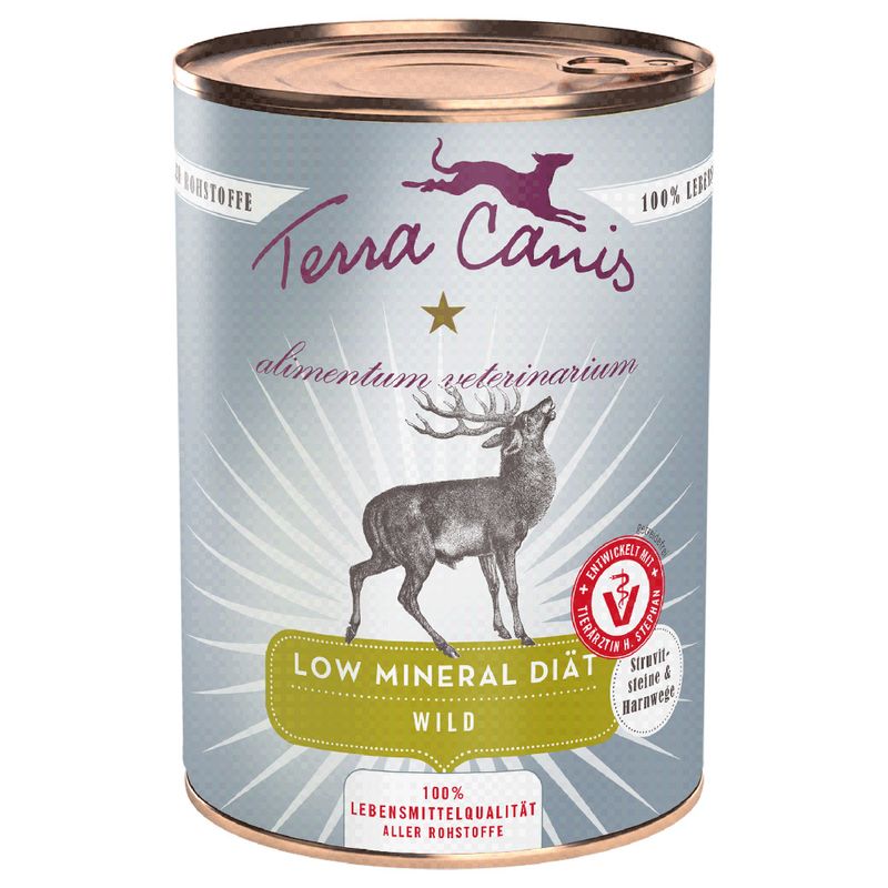 Sparpaket Terra Canis Alimentum Veterinarium Low Mineral Diät 12 x 400 g