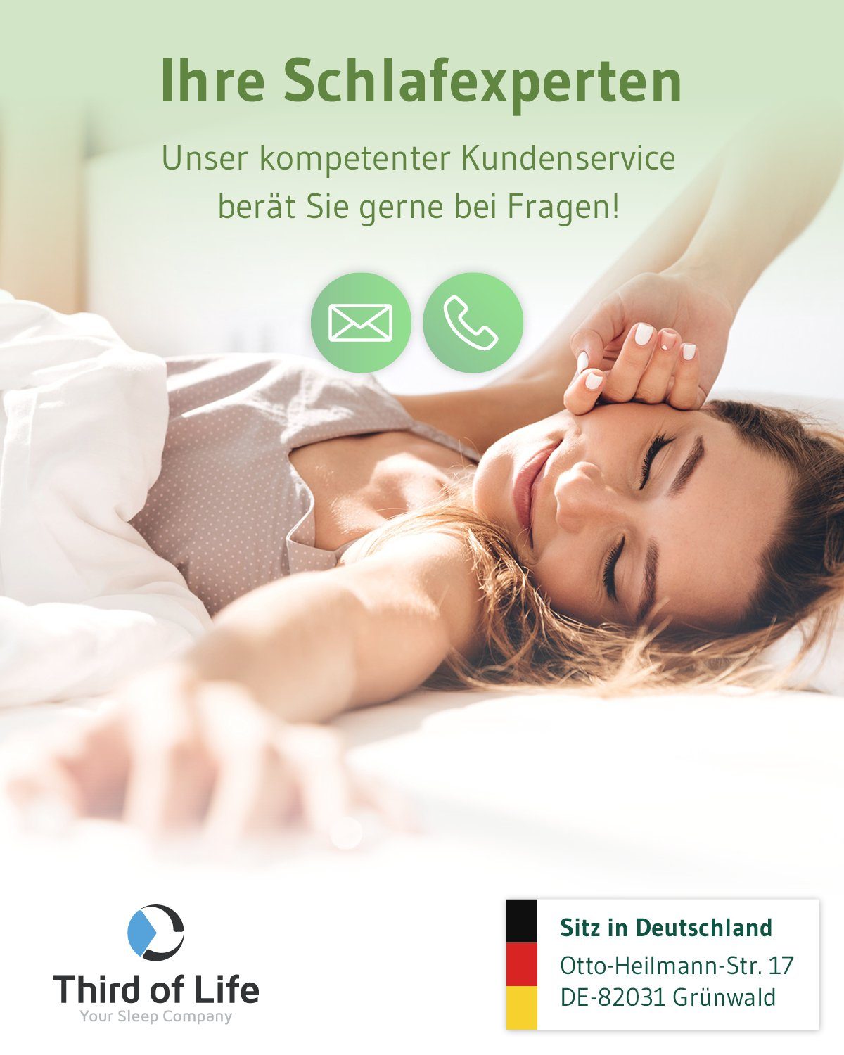 Third of Life Seitenschläferkissen Aloe Vera Kopfkissen NuMOON, Ergonomisches Visco-Schaumkissen mit hautpflegendem Bezug