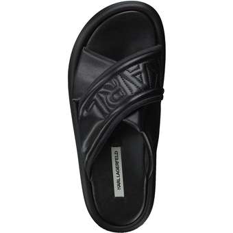 Karl Lagerfeld Laguna Puffa Strap Slide in schwarz