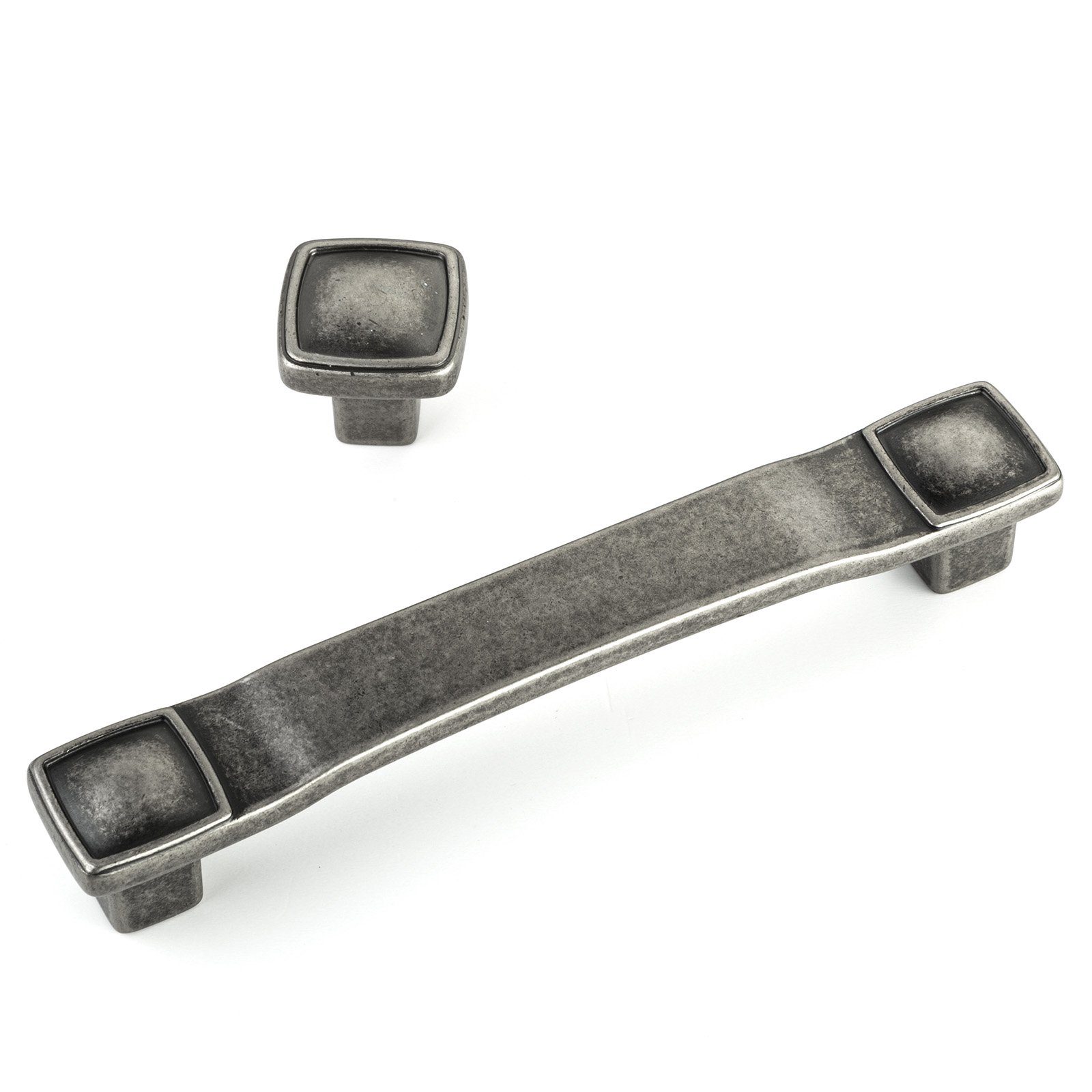 SO-TECH® Möbelknopf Möbelknopf EMILIA Altsilberoptik antik - incl. Schrauben, Küchenknopf Knopf Knauf Möbelknauf - incl. Schrauben