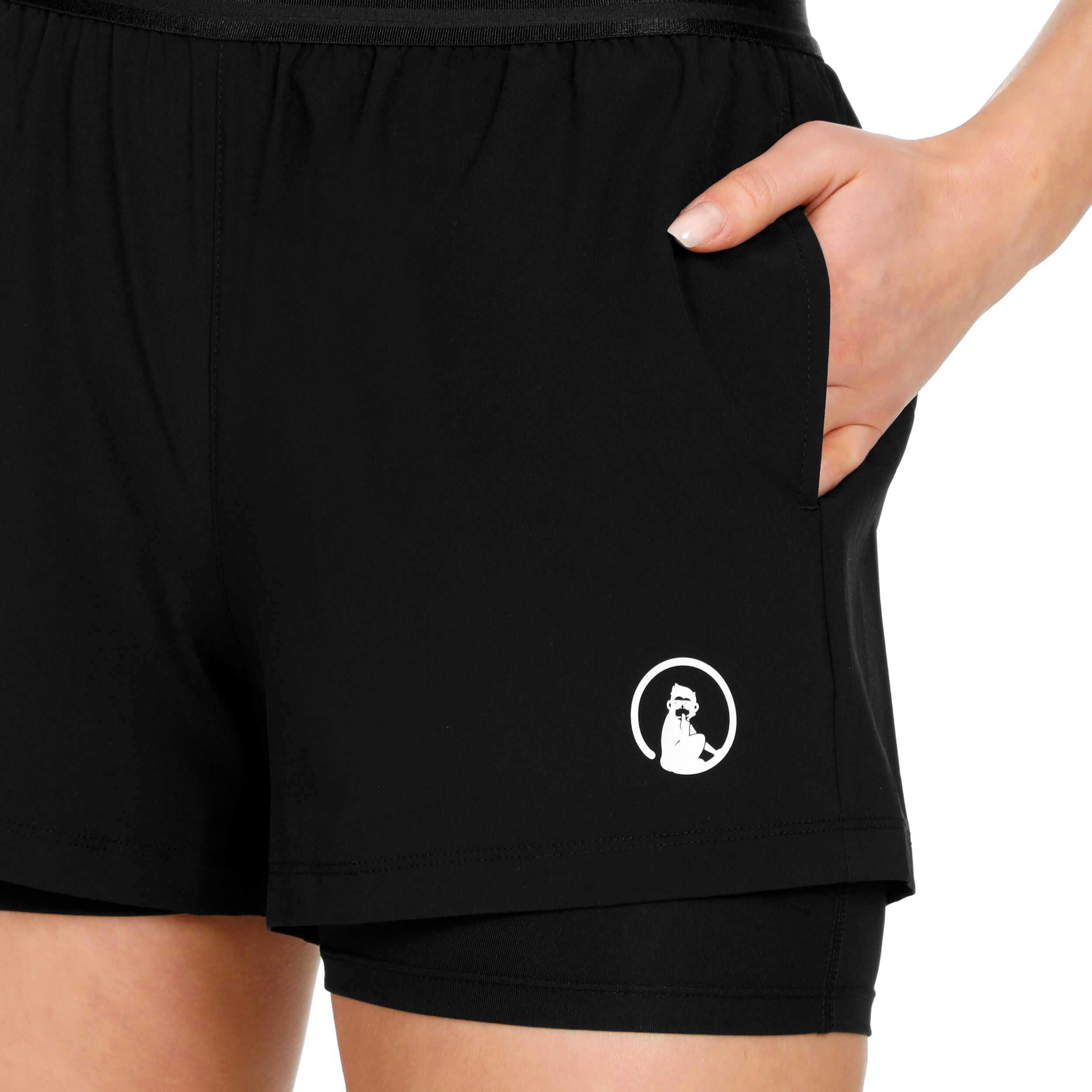 Point 2in1 Shorts Damen - Schwarz