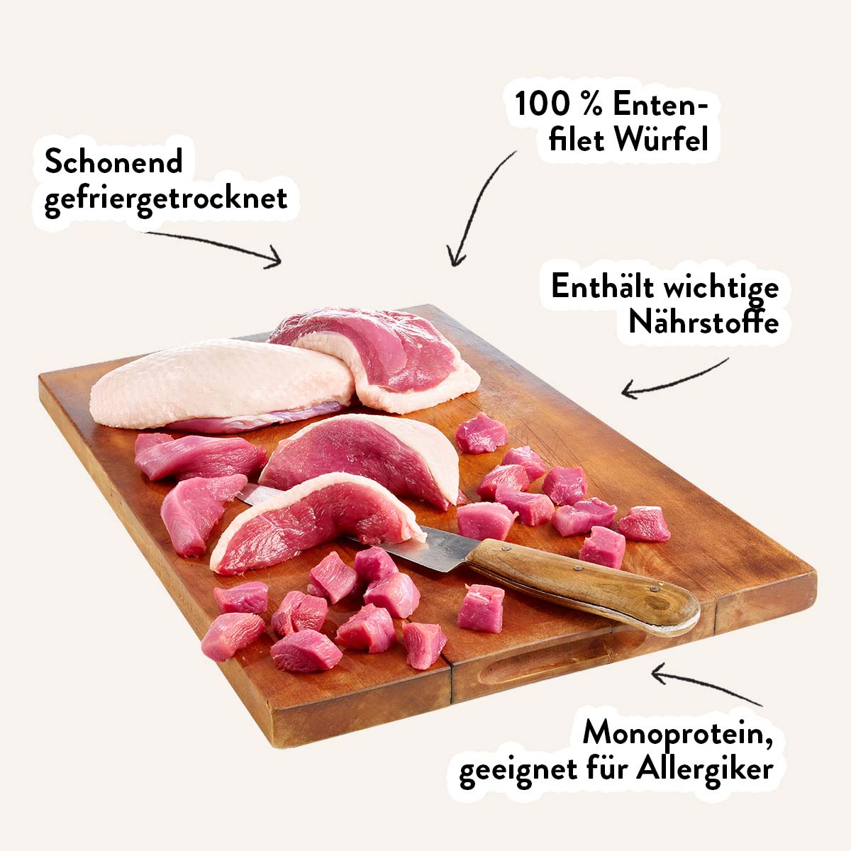 Dogs'n Tiger Mmmh Mmmh gefriergetrocknet Filet Ente 30g