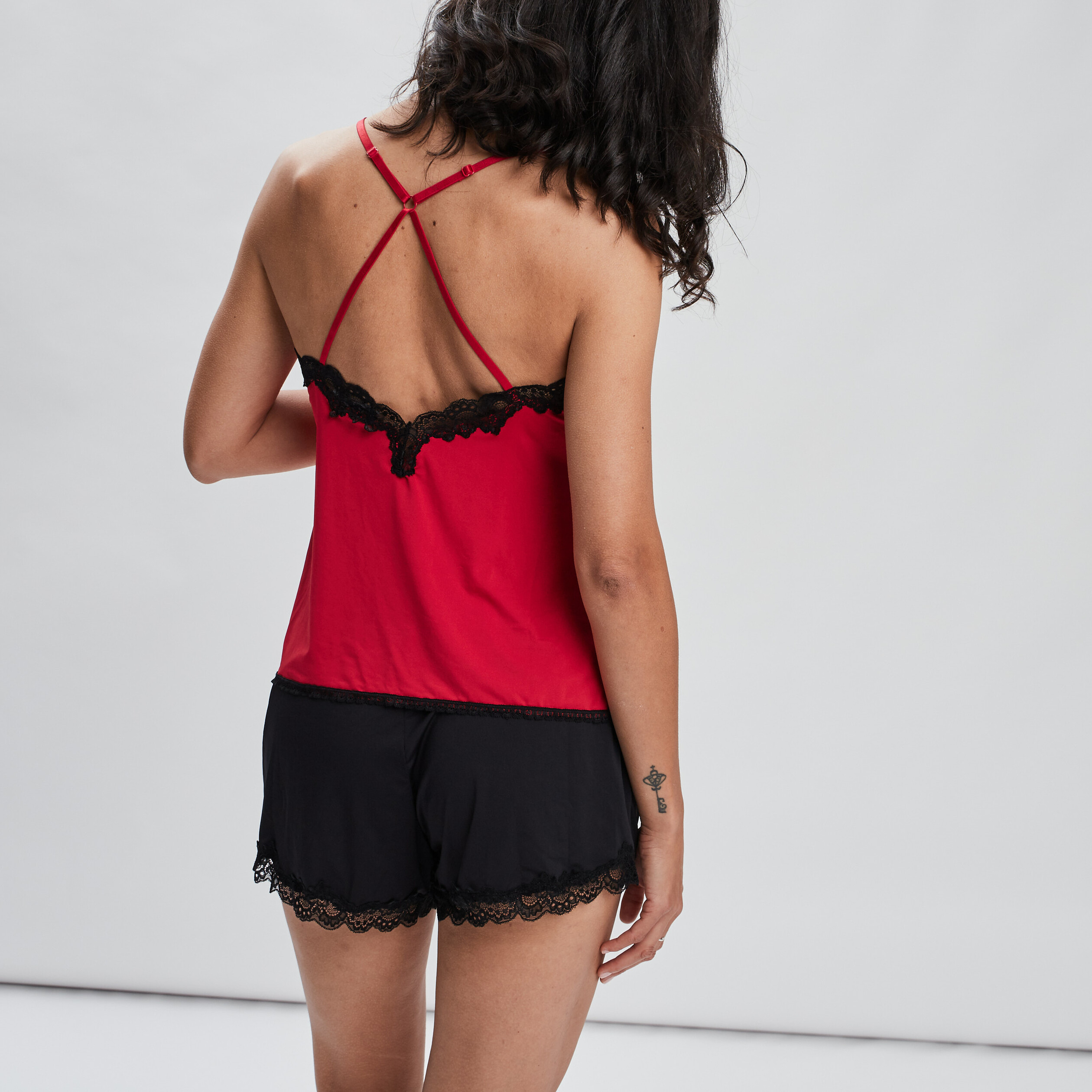 Ensemble pyjama 2 pièces rouge femme | La Halle